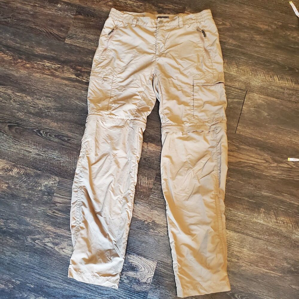 REI Women's Size 10T Hiking Pants Convertable to Shorts Khaki Cargo Pants
